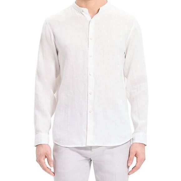 Theory Irving Relaxed Linen White XL NEW MSRP $225 - Picture 1 of 8